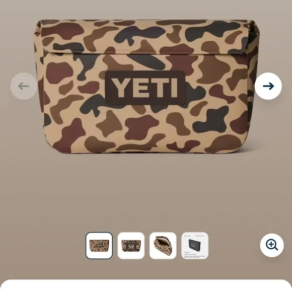 Yeti Brown Leopard Print Tote Bag - Picture 2 of 2